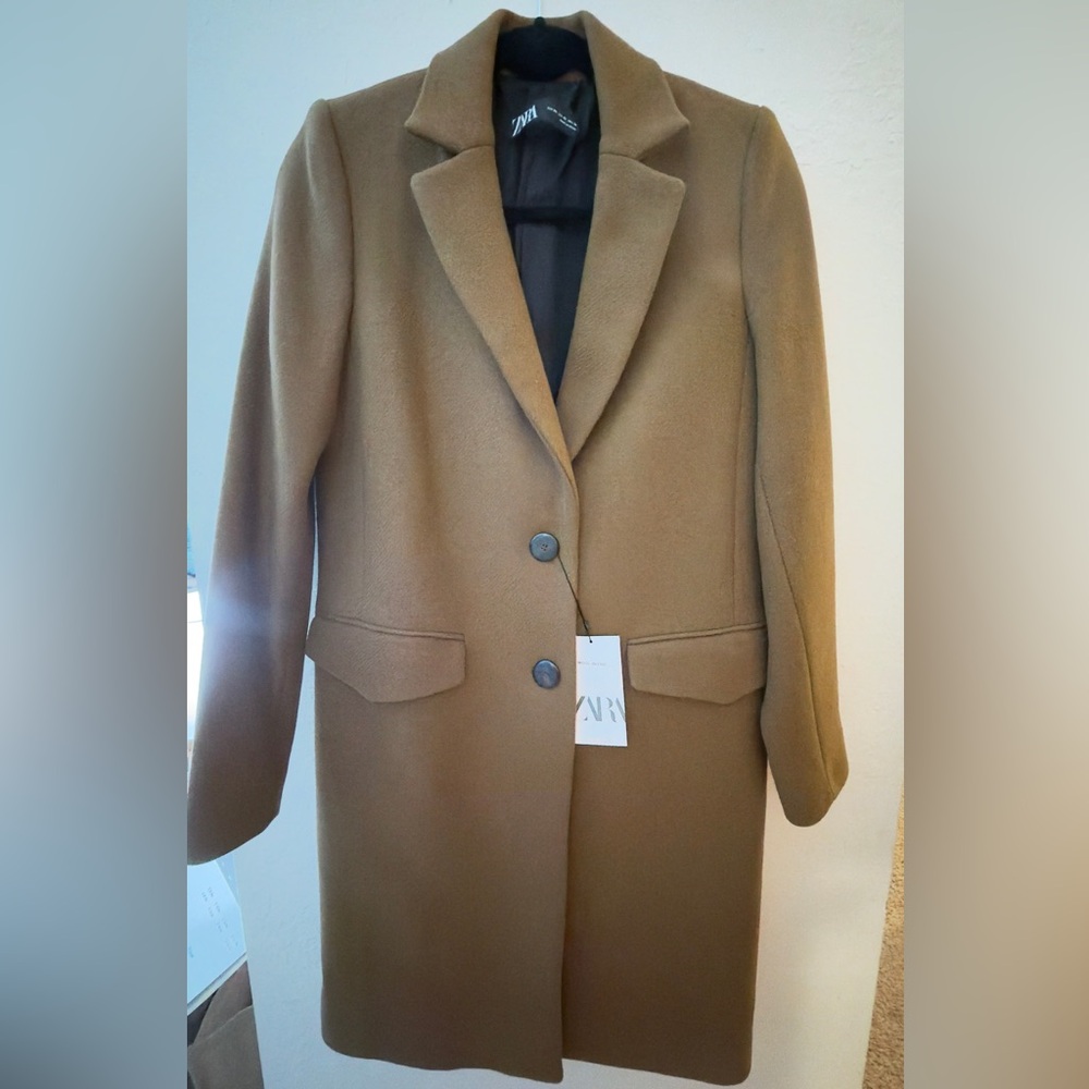 Zara Women's Brown Blazer Coat